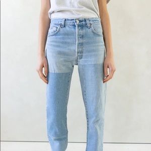 B SIDES Jeans Vintage Levi 501 Patchwork